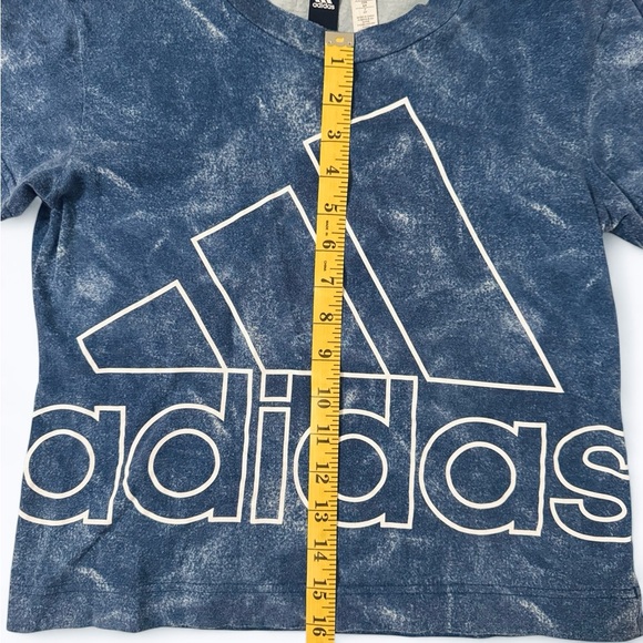 Adidas Women's Blue Tie-Dye Short Sleeve Tee - Picture 7 of 8
